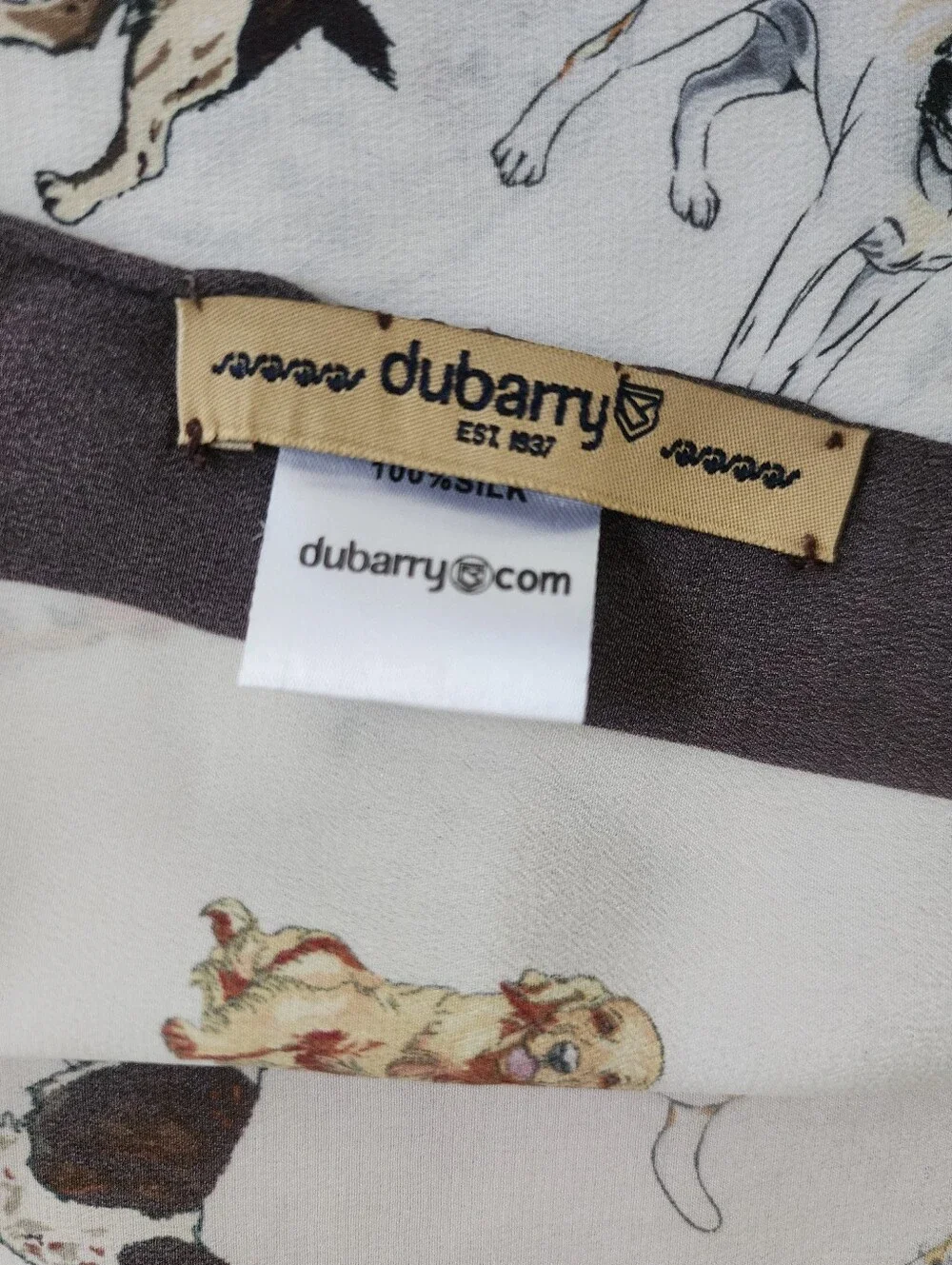 DUBARRY | Dog Print Silk Scarf